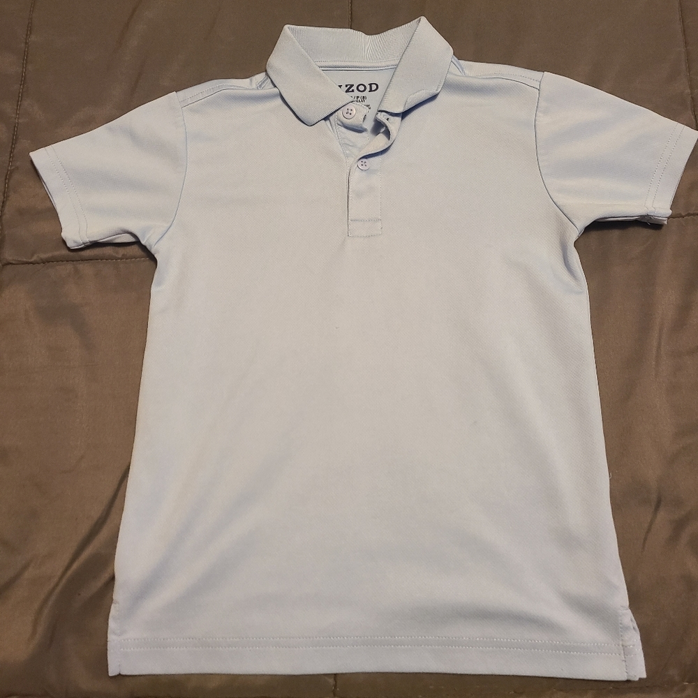 Boy's Light Blue Collared Polo/Uniform Short Sleeve Shirt 👕 💙 Size Small-8